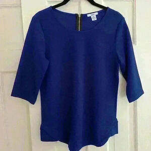 Bar III Royal Blue 3/4 Sleeve Top